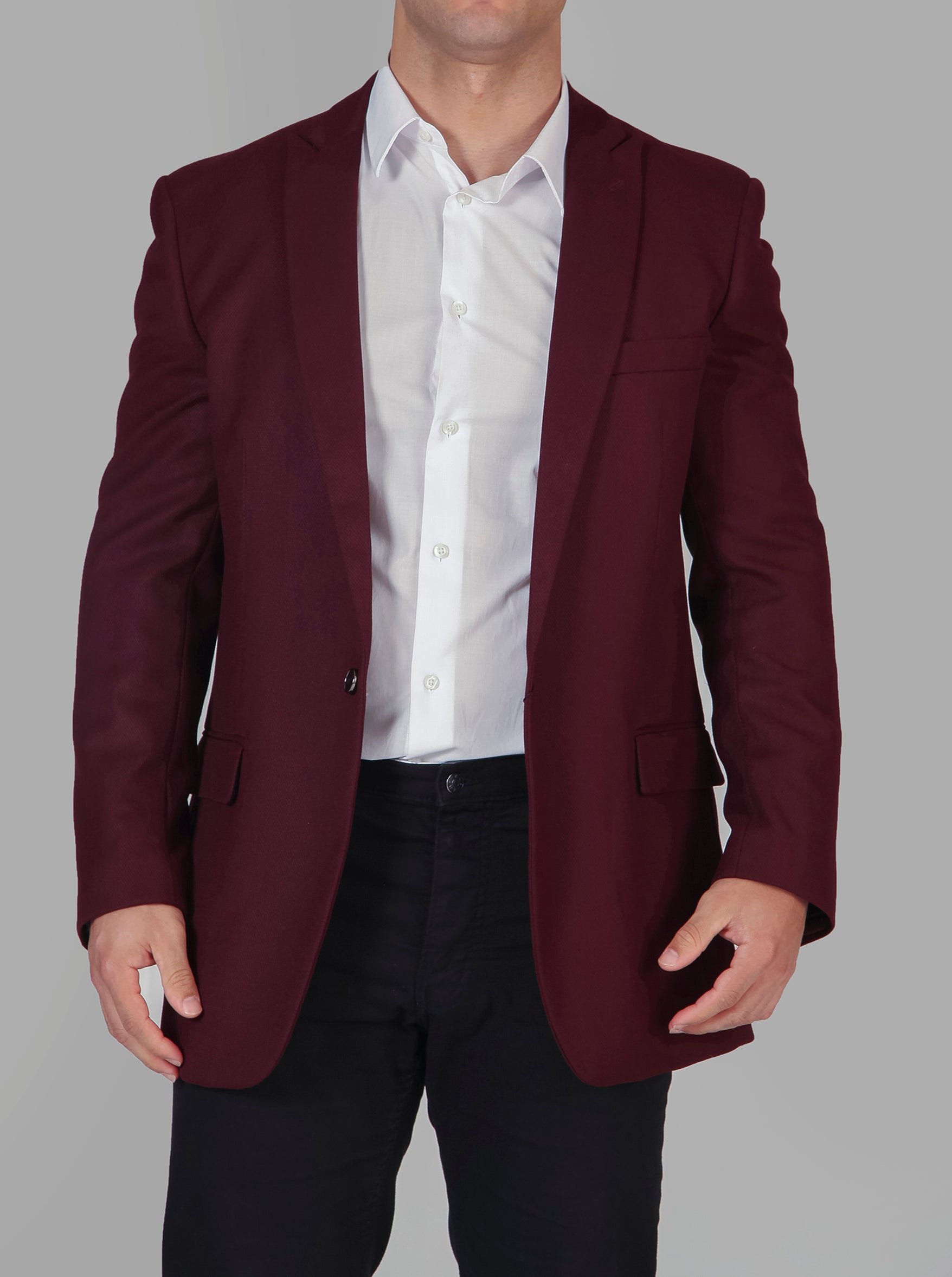 Crimson red blazer shop