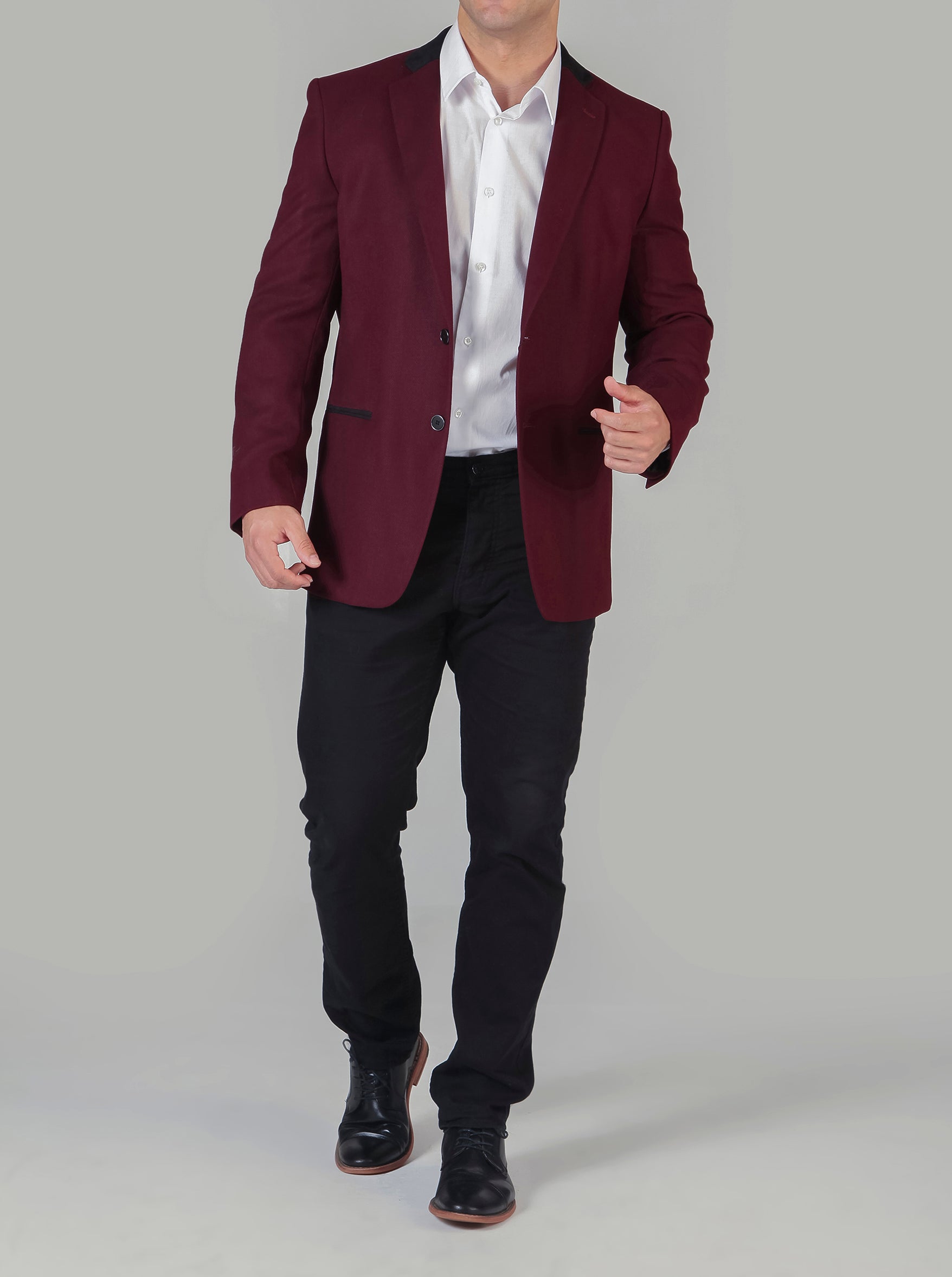 Maroon Blazer With Black Pant Burgundy Blazer Combination Red
